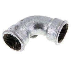 Raccord coudé 90deg Rp1 1/2'' Femelle Court Fonte 25bar (351.25psi)