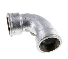 Raccord coudé 90deg Rp1 1/2'' Femelle Court Fonte 25bar (351.25psi)