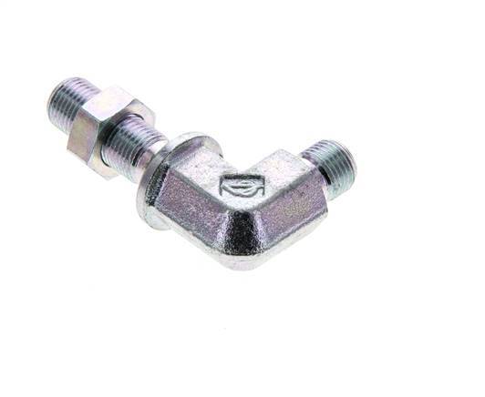 Raccord coudé 90deg G1/8'' Bulkhead Haute Pression Acier 60° Cône 350bar (4917.5psi) Hydraulique