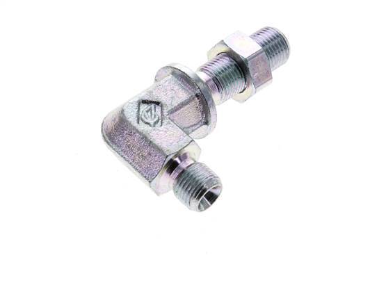 Raccord coudé 90deg G1/8'' Bulkhead Haute Pression Acier 60° Cône 350bar (4917.5psi) Hydraulique