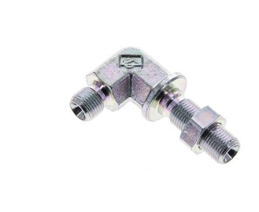 Raccord coudé 90deg G1/8'' Bulkhead Haute Pression Acier 60° Cône 350bar (4917.5psi) Hydraulique