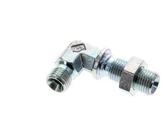 Raccord coudé 90deg G1/4'' Bulkhead Haute Pression Acier 60° Cône 350bar (4917.5psi) Hydraulique