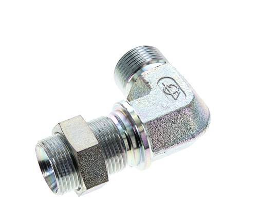 Raccord coudé 90deg G3/4'' Bulkhead Haute Pression Acier 60° Cône 325bar (4566.25psi) Hydraulique
