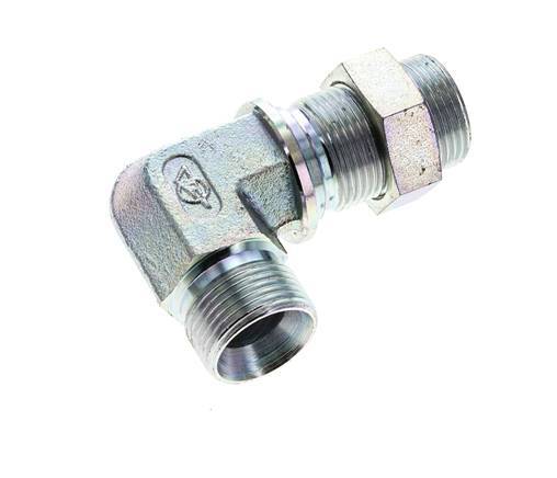 Raccord coudé 90deg G3/4'' Bulkhead Haute Pression Acier 60° Cône 325bar (4566.25psi) Hydraulique