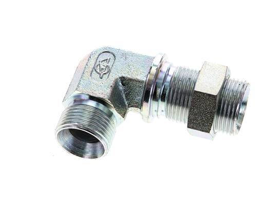 Raccord coudé 90deg G3/4'' Bulkhead Haute Pression Acier 60° Cône 325bar (4566.25psi) Hydraulique