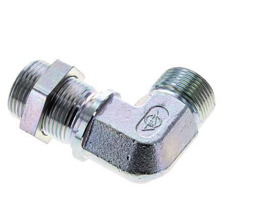 Raccord coudé 90deg G1'' Bulkhead Haute Pression Acier 60° Cône 225bar (3161.25psi) Hydraulique