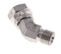 Raccord angulaire 45deg G1/4'' Femelle x Mâle Acier inoxydable haute pression Cône 60° 350bar (4917.5psi) Hydraulique
