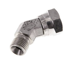 Raccord angulaire 45deg G1/4'' Femelle x Mâle Acier inoxydable haute pression Cône 60° 350bar (4917.5psi) Hydraulique