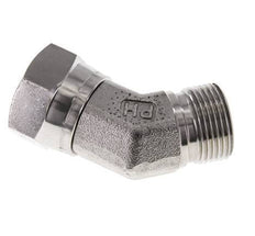 Raccord angulaire 45deg G3/4'' Femelle x Mâle Acier inoxydable haute pression Cône 60° 175bar (2458.75psi) Hydraulique