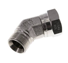 Raccord angulaire 45deg G3/4'' Femelle x Mâle Acier inoxydable haute pression Cône 60° 175bar (2458.75psi) Hydraulique