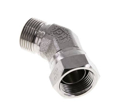 Raccord angulaire 45deg G3/4'' Femelle x Mâle Acier inoxydable haute pression Cône 60° 175bar (2458.75psi) Hydraulique