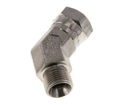 Raccord angulaire 45deg G3/8'' Femelle x Mâle Acier inoxydable haute pression Cône 60° 325bar (4566.25psi) Hydraulique
