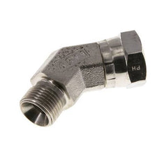 Raccord angulaire 45deg G3/8'' Femelle x Mâle Acier inoxydable haute pression Cône 60° 325bar (4566.25psi) Hydraulique