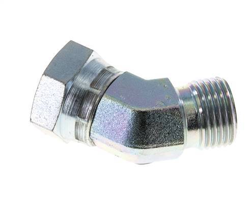 Raccord coudé 45deg G1/2'' Femelle x Mâle Acier Haute Pression Cône 60° 300bar (4215.0psi) Hydraulique