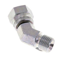 Raccord coudé 45deg G1/4'' Femelle x Mâle Acier Haute Pression Cône 60° 350bar (4917.5psi) Hydraulique