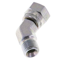 Raccord coudé 45deg G1/4'' Femelle x Mâle Acier Haute Pression Cône 60° 350bar (4917.5psi) Hydraulique