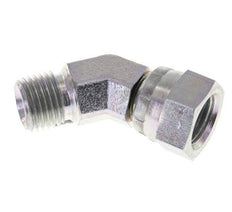 Raccord coudé 45deg G1/4'' Femelle x Mâle Acier Haute Pression Cône 60° 350bar (4917.5psi) Hydraulique