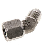 Raccord JIC coudé 45deg UNF 9/16''-18 Mâle x Femelle Acier inoxydable 275bar (3863.75psi)