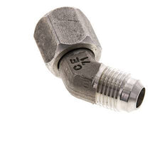 Raccord JIC coudé 45deg UNF 9/16''-18 Mâle x Femelle Acier inoxydable 275bar (3863.75psi)