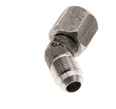 45deg JIC Angled Fitting UNF 9/16''-18 Male x Female Stainless Steel 275bar (3863.75psi)