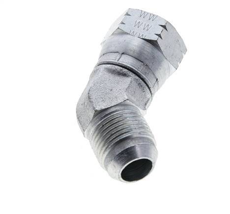 Raccord JIC coudé 45deg UNF 7/8''-14 Mâle x Femelle Acier 210bar (2950.5psi)