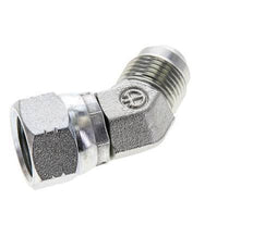 Raccord JIC coudé 45deg UNF 3/4''-16 Mâle x Femelle Acier 275bar (3863.75psi)