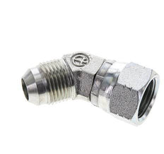 Raccord JIC coudé 45deg UNF 3/4''-16 Mâle x Femelle Acier 275bar (3863.75psi)