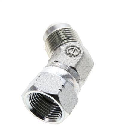 Raccord JIC coudé 45deg UNF 3/4''-16 Mâle x Femelle Acier 275bar (3863.75psi)