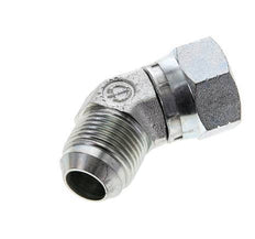 45deg JIC Angled Fitting UN 1-1/16''-12 Male x Female Steel 210bar (2950.5psi)