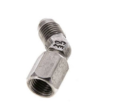 Raccord JIC coudé 45deg UNF 7/16''-20 Mâle x Femelle Acier inoxydable 310bar (4355.5psi)