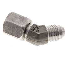 Raccord JIC coudé 45deg UNF 1/2''-20 Mâle x Femelle Acier inoxydable 275bar (3863.75psi)