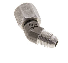 Raccord JIC coudé 45deg UNF 1/2''-20 Mâle x Femelle Acier inoxydable 275bar (3863.75psi)