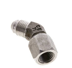 Raccord JIC coudé 45deg UNF 1/2''-20 Mâle x Femelle Acier inoxydable 275bar (3863.75psi)