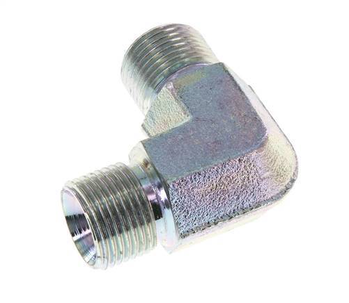 Raccord coudé 90deg G3/8'' Acier haute pression 60° Cône 325bar (4566.25psi) Hydraulique