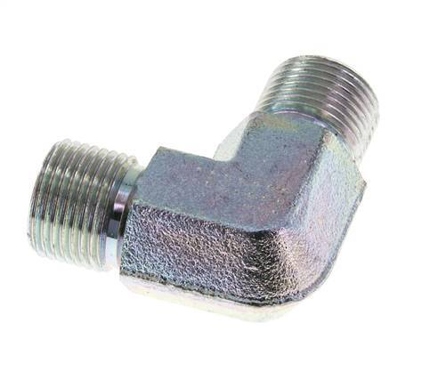 Raccord coudé 90deg G3/8'' Acier haute pression 60° Cône 325bar (4566.25psi) Hydraulique