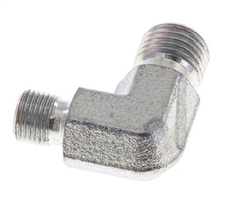 Raccord réducteur angulaire 90deg G1/8'' x G1/4'' Acier haute pression Cône 60° 350bar (4917.5psi) Hydraulique