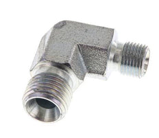 Raccord réducteur angulaire 90deg G1/8'' x G1/4'' Acier haute pression Cône 60° 350bar (4917.5psi) Hydraulique