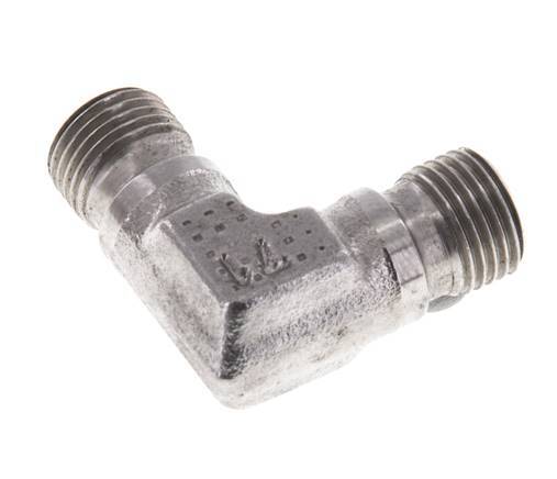Raccord coudé 90deg G1/8'' Acier inoxydable haute pression Cône 60° 400bar (5620.0psi) Hydraulique