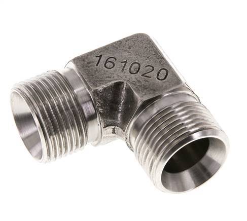 Raccord coudé 90deg G3/4'' Acier inoxydable haute pression Cône 60° 325bar (4566.25psi) Hydraulique