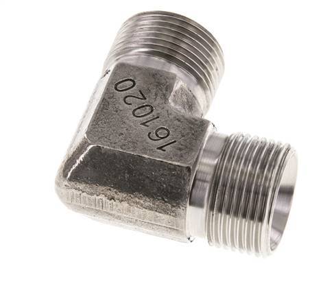 Raccord coudé 90deg G3/4'' Acier inoxydable haute pression Cône 60° 325bar (4566.25psi) Hydraulique