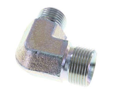 Raccord réducteur angulaire 90deg G1/2'' x G3/4'' Acier haute pression Cône 60° 325bar (4566.25psi) Hydraulique