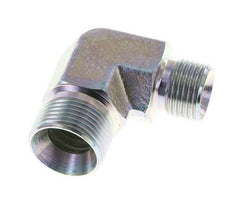 Raccord réducteur angulaire 90deg G1/2'' x G3/4'' Acier haute pression Cône 60° 325bar (4566.25psi) Hydraulique
