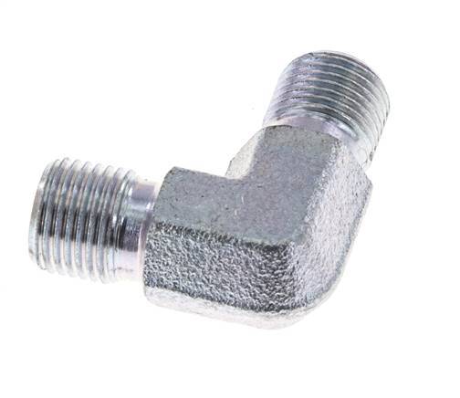 Raccord coudé 90deg G1/8'' Acier haute pression 60° Cône 400bar (5620.0psi) Hydraulique