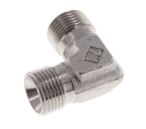 Raccord coudé 90deg G3/8'' Acier inoxydable haute pression Cône 60° 325bar (4566.25psi) Hydraulique