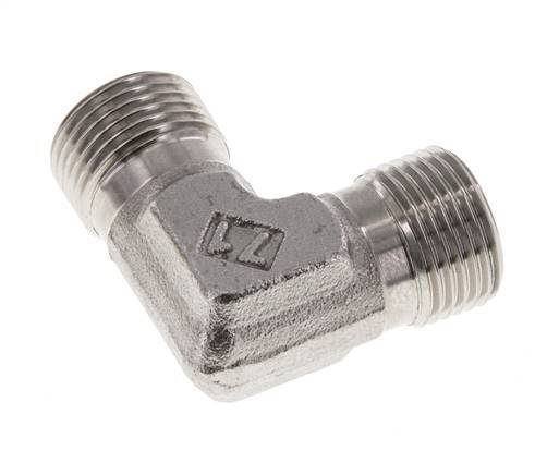 Raccord coudé 90deg G3/8'' Acier inoxydable haute pression Cône 60° 325bar (4566.25psi) Hydraulique