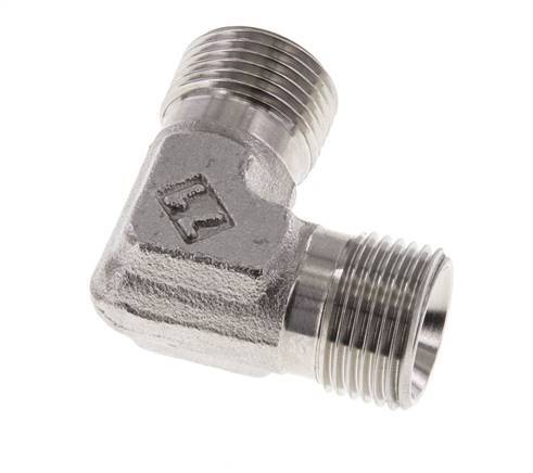 Raccord coudé 90deg G3/8'' Acier inoxydable haute pression Cône 60° 325bar (4566.25psi) Hydraulique