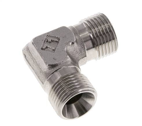 Raccord coudé 90deg G3/8'' Acier inoxydable haute pression Cône 60° 325bar (4566.25psi) Hydraulique