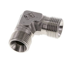 Raccord coudé 90deg G3/8'' Acier inoxydable haute pression Cône 60° 325bar (4566.25psi) Hydraulique