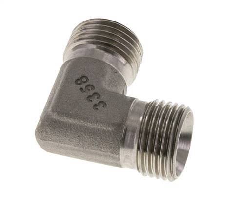 Raccord coudé 90deg G1/2'' Acier inoxydable haute pression Cône 60° 350bar (4917.5psi) Hydraulique