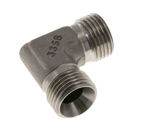 Raccord coudé 90deg G1/2'' Acier inoxydable haute pression Cône 60° 350bar (4917.5psi) Hydraulique